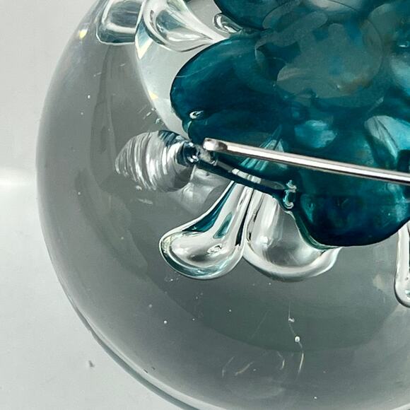 Sea Dance Art Glass Paperweight Signed CHIPPED Mouthblown Hand Blown Handmade - Picture 13 of 14